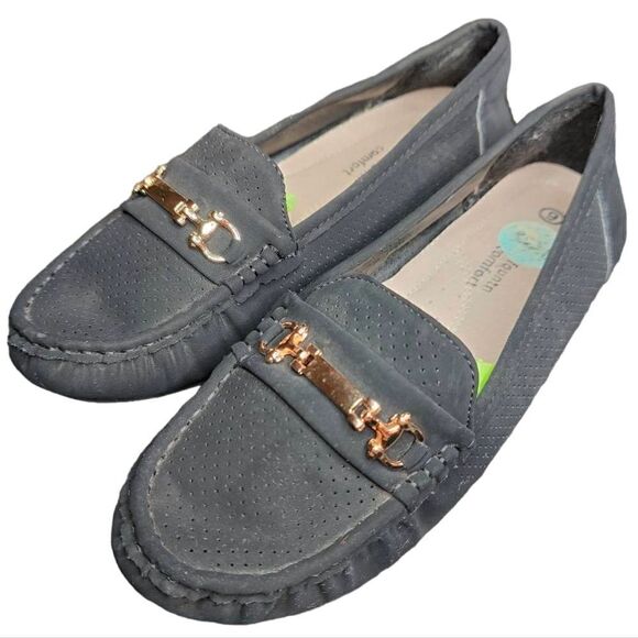 Wellsfountn Comfort Faux Suede Loafers - Picture 1 of 8